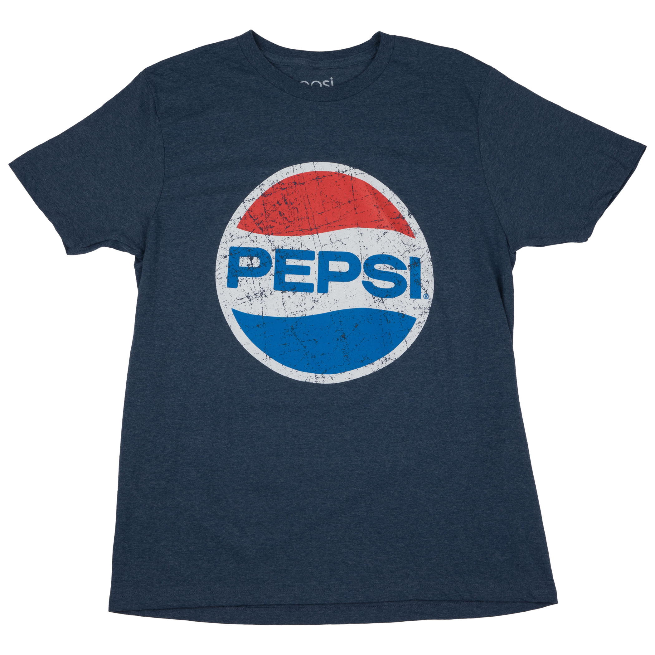 Pepsi Classic Logo Distressed Screen Print T-Shirt